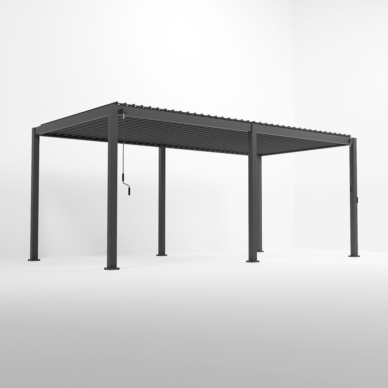 ENJOi Leo Aluminium Rectangular Pergola Anthracite Grey - 6m x 3m