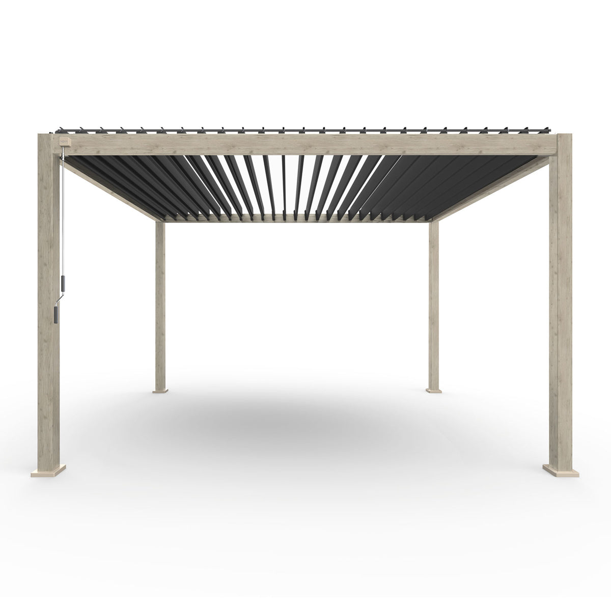 ENJOi Leo Aluminium Rectangular Pergola Wood Effect - 4m x 3m