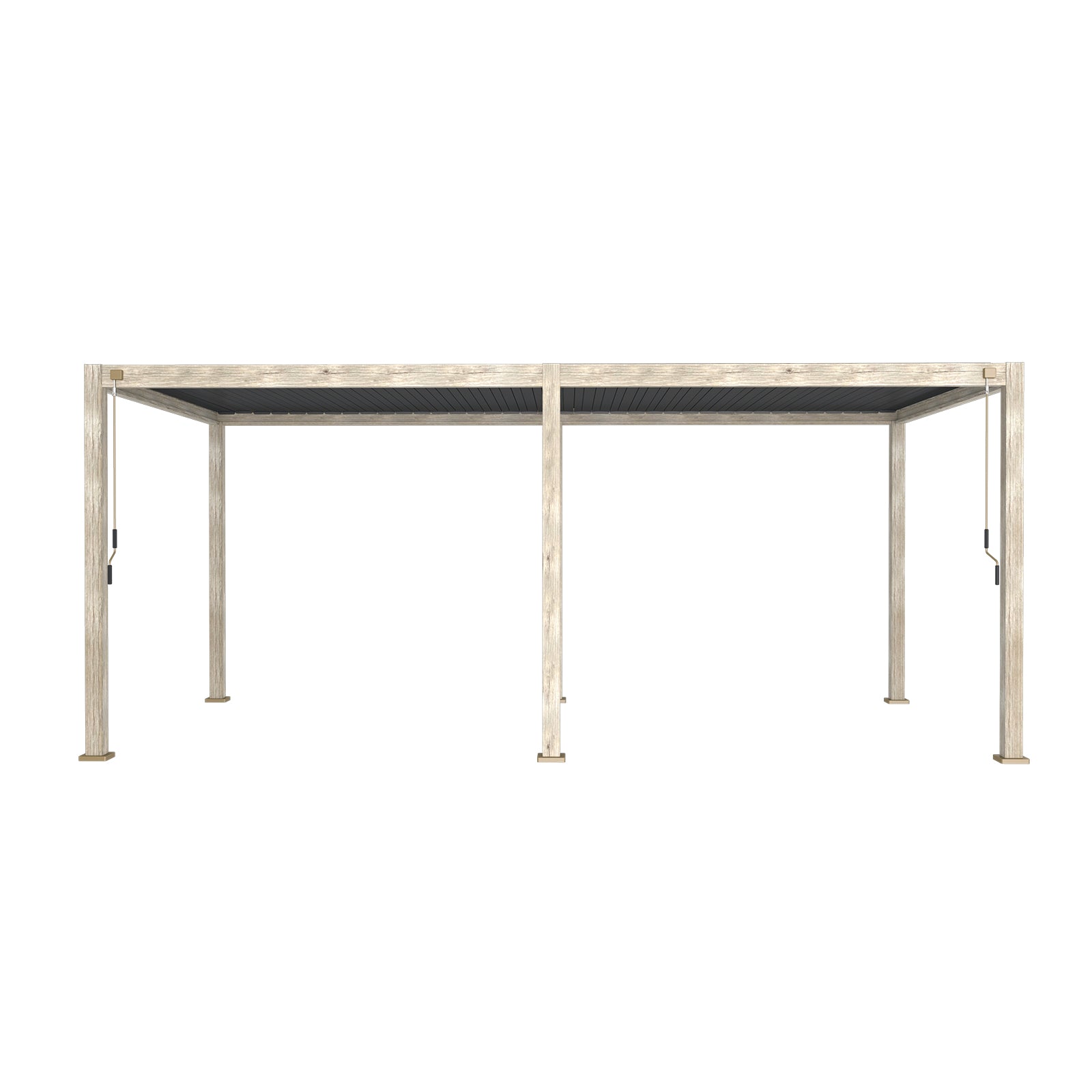 ENJOi Leo Aluminium Rectangular Pergola Wood Effect - 6m x 3m
