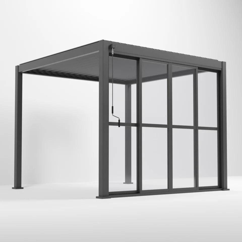 ENJOi Leo Polycarbonate Sliding Doors Anthracite Grey - 3m