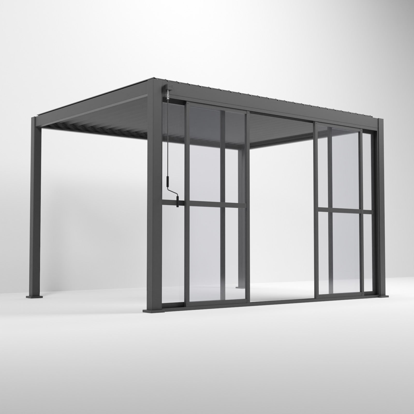 ENJOi Leo Polycarbonate Sliding Doors Anthracite Grey - 4m