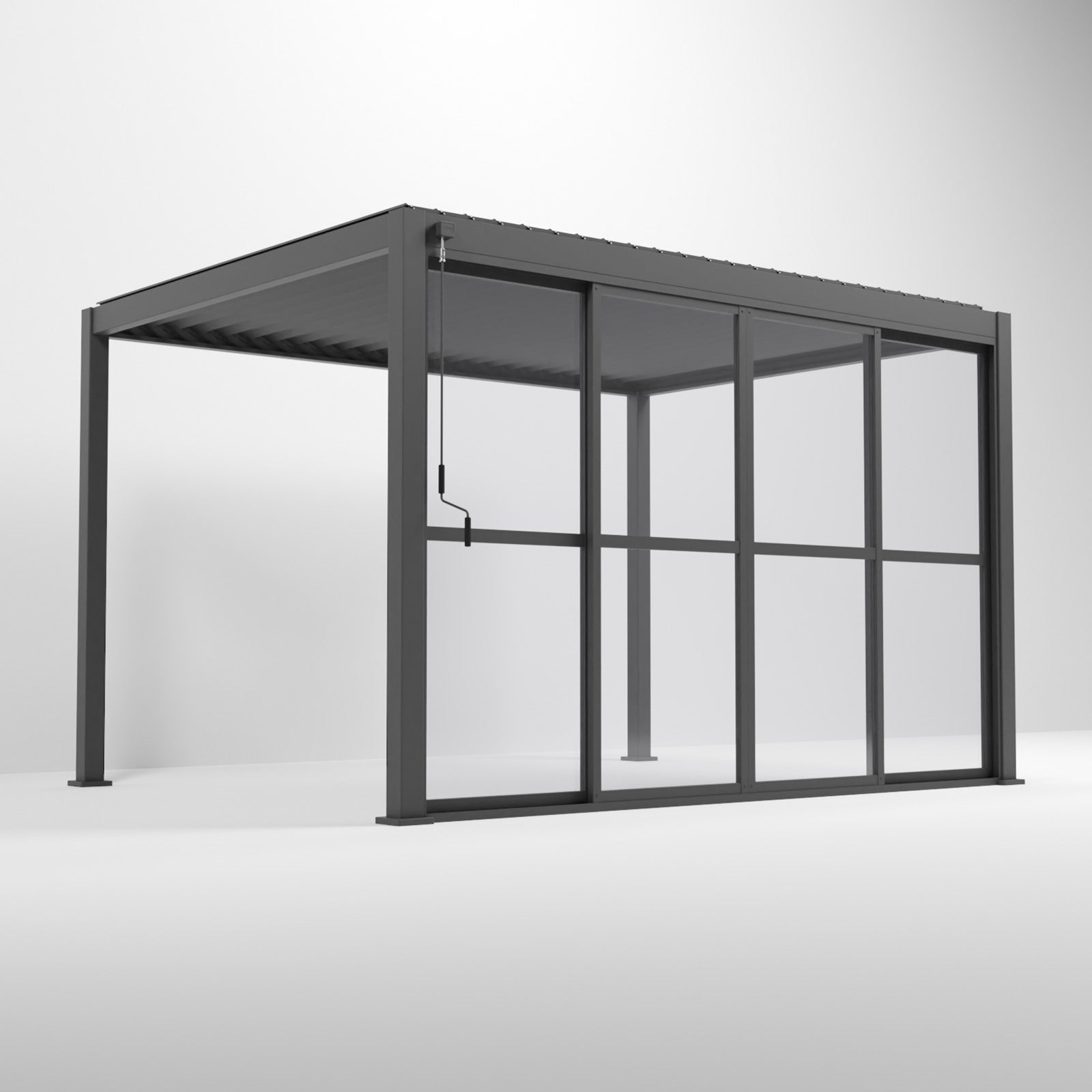 ENJOi Leo Polycarbonate Sliding Doors Anthracite Grey - 4m
