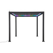 ENJOi Leo Aluminium LED Rectangular Pergola Anthracite Grey - 4m x 3m