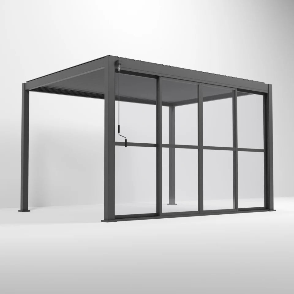 ENJOi Leo Polycarbonate Sliding Doors Anthracite Grey - 3.6m