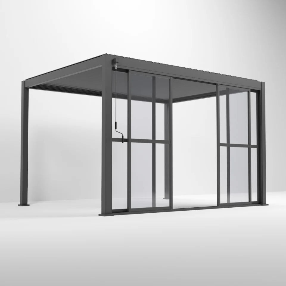 ENJOi Leo Polycarbonate Sliding Doors Anthracite Grey - 3.6m