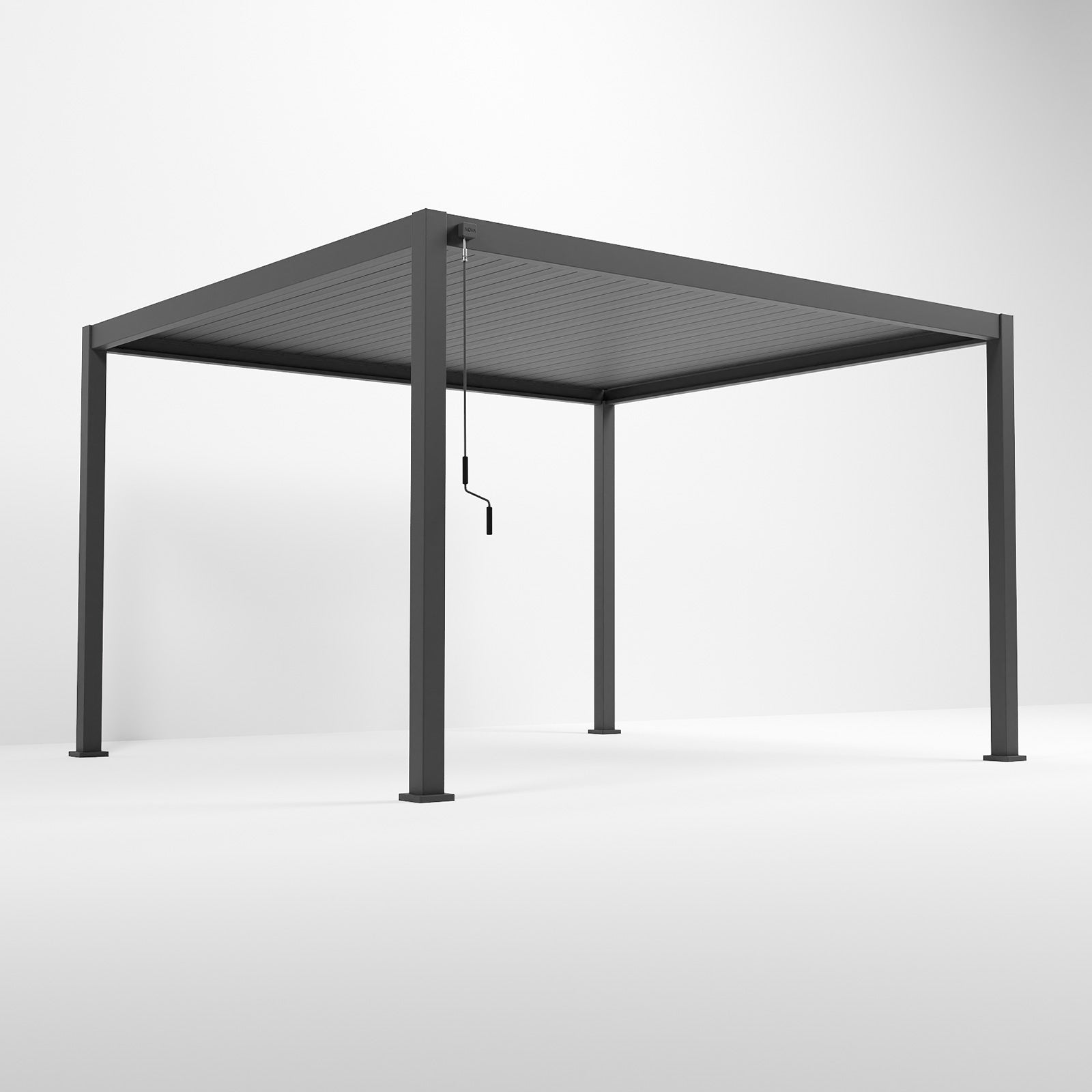 ENJOi Leo Aluminium Rectangular Pergola Anthracite Grey - 4m x 3.6m