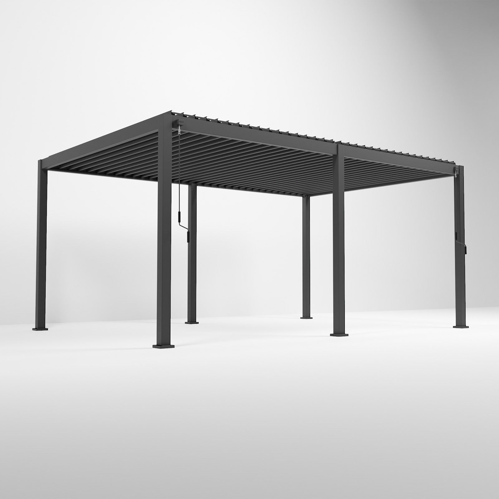 ENJOi Leo Aluminium Rectangular Pergola Anthracite Grey - 5.3m x 3.6m