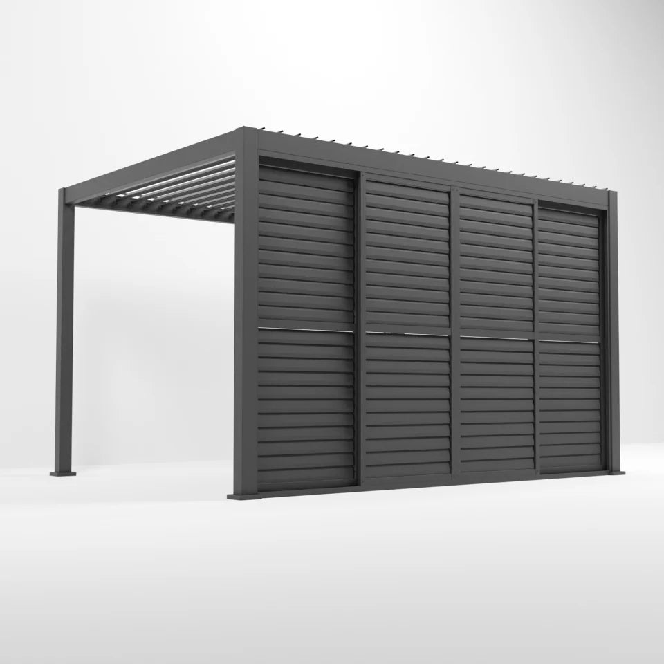 ENJOi Leo Adjustable Louvre Sliding Doors Anthracite Grey - 3.6m