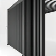 ENJOi Leo Fixed Vertical Louvre Side Panel Anthracite Grey - 1m
