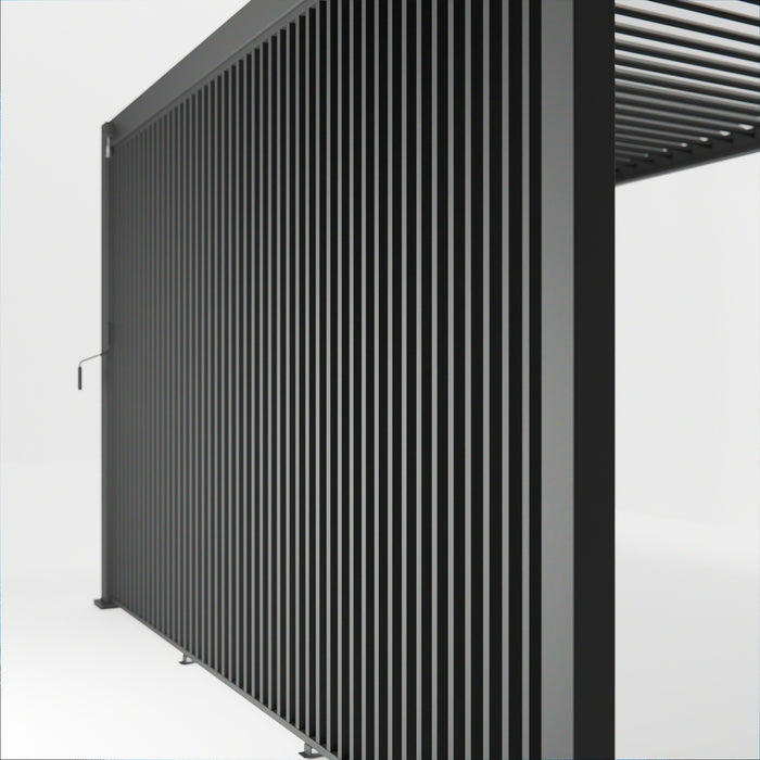 ENJOi Leo Fixed Vertical Louvre Side Panel Anthracite Grey - 1.2m