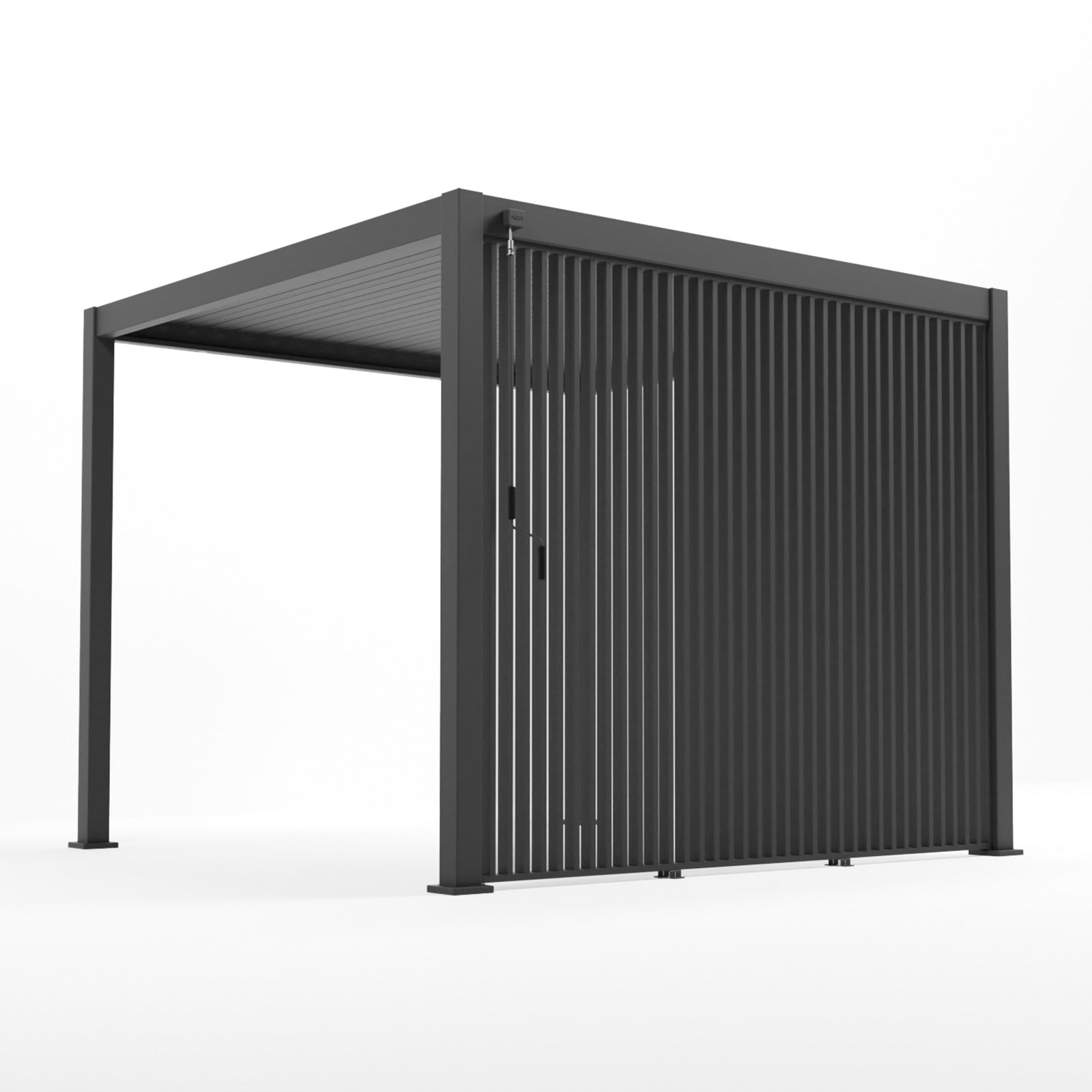 ENJOi Leo Fixed Vertical Louvre Side Panel Grey - 1.2m