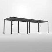 ENJOi Leo Aluminium Rectangular Pergola Anthracite Grey - 9m x 3m