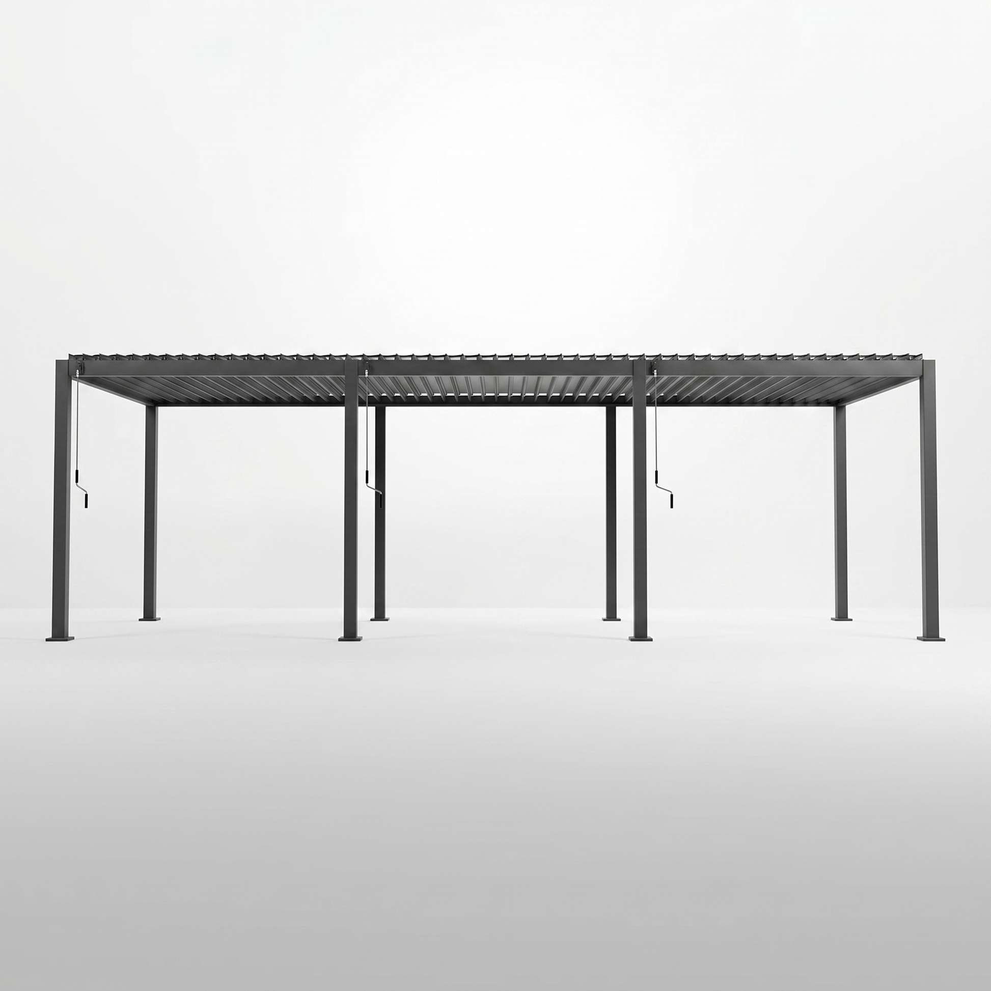 ENJOi Leo Aluminium Rectangular Pergola Anthracite Grey - 9m x 3m