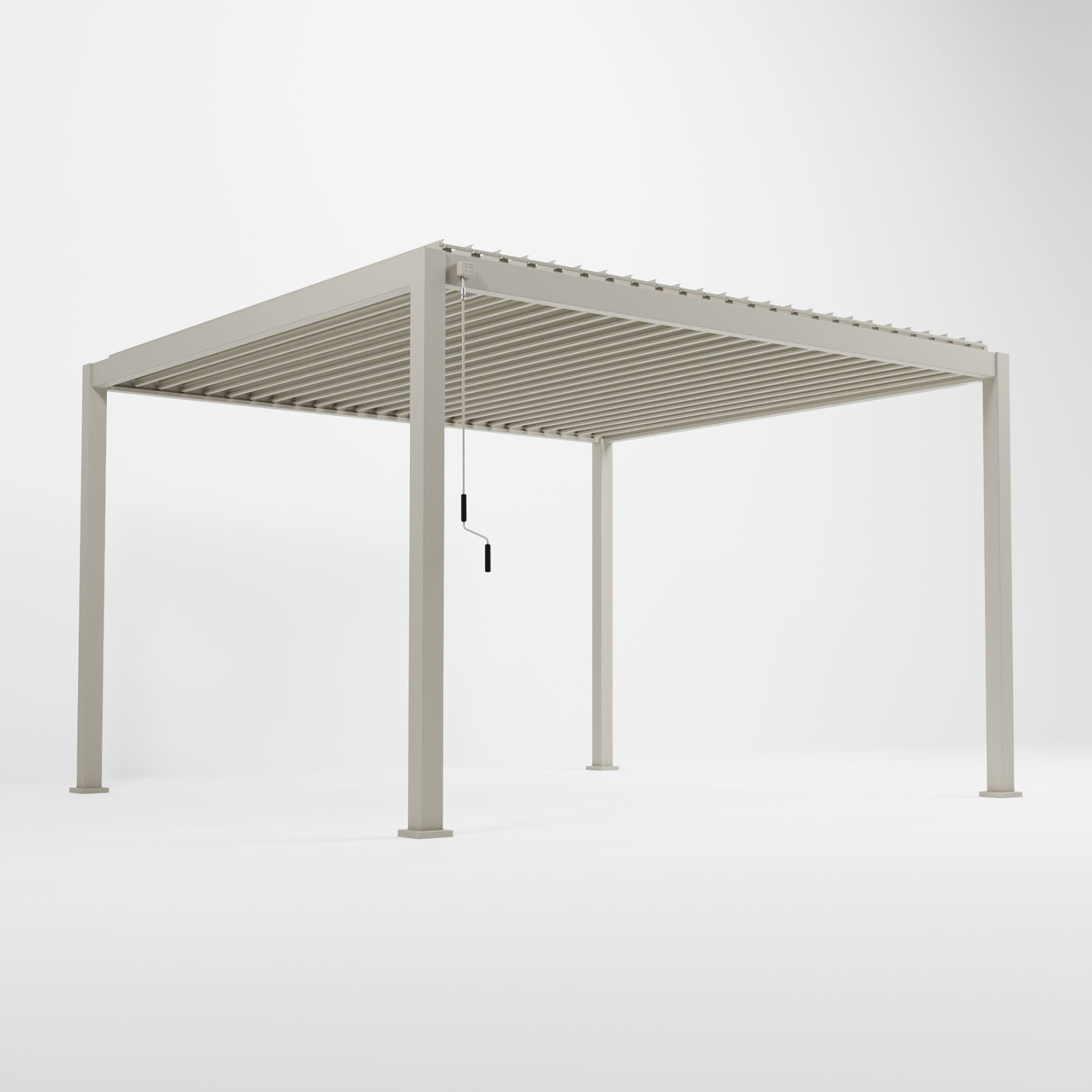 ENJOi Leo Aluminium Rectangular Pergola Pebble - 3.6m x 3m