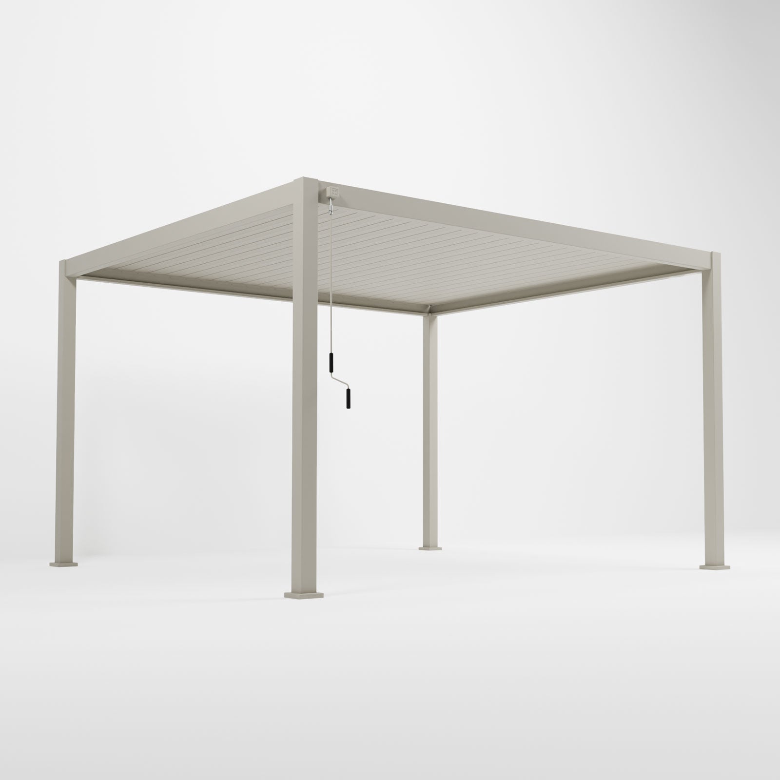 ENJOi Leo Aluminium Rectangular Pergola Pebble - 3.6m x 3m