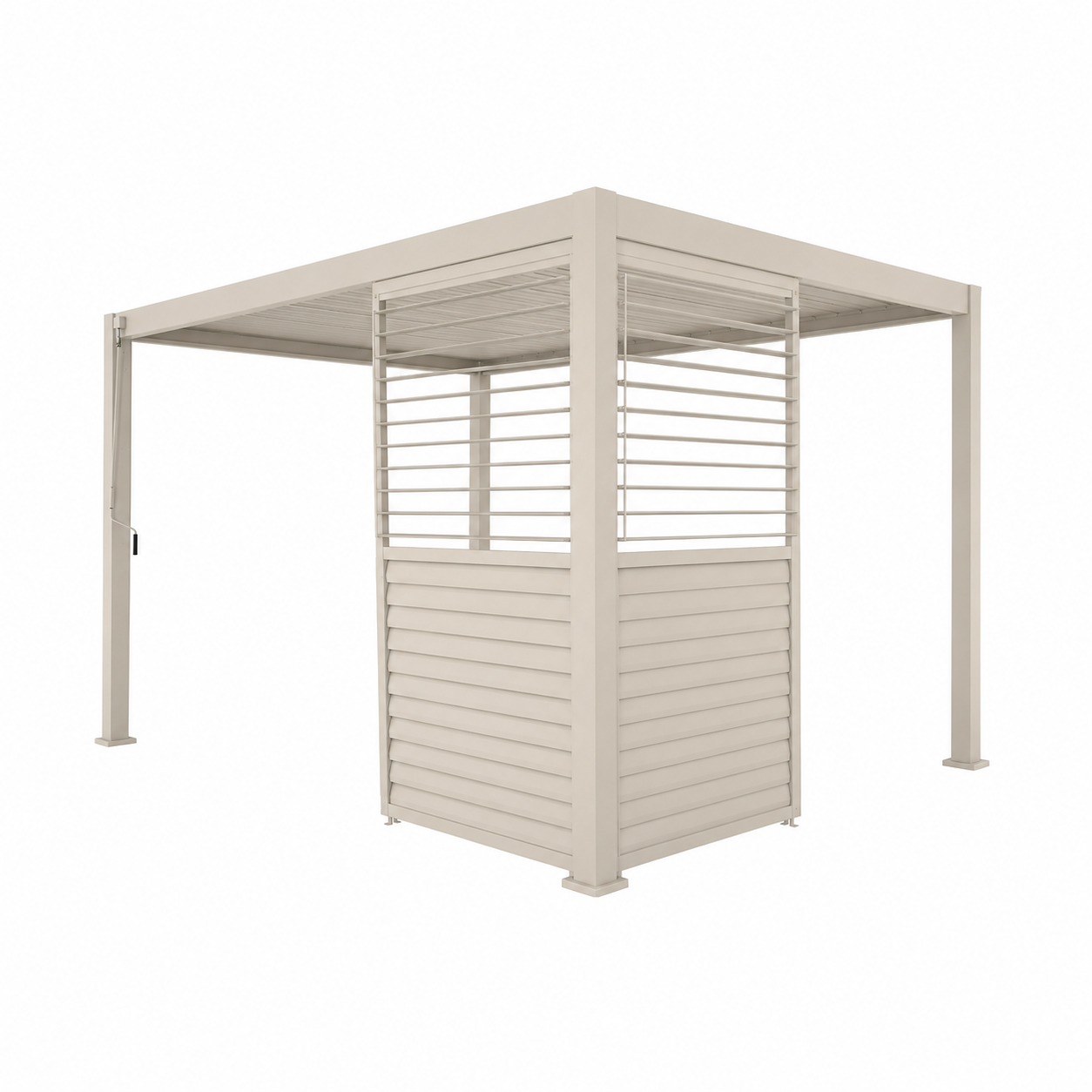 ENJOi Leo Adjustable Louvre Side Panel Pebble - 1.2m