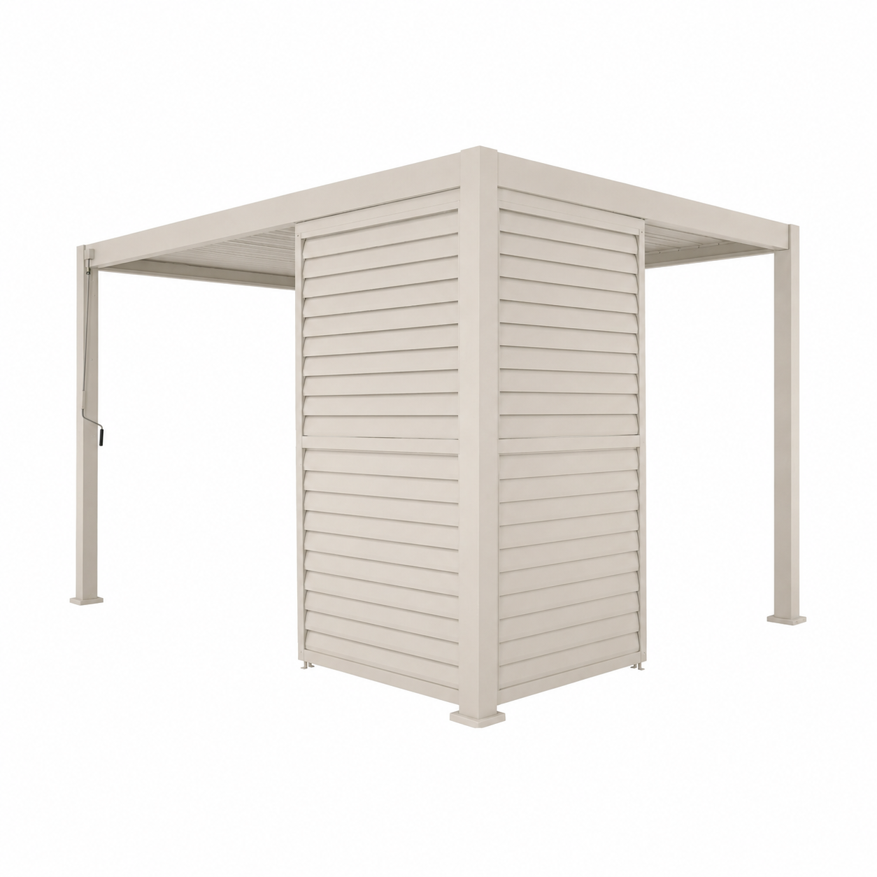ENJOi Leo Adjustable Louvre Side Panel Pebble - 1.2m