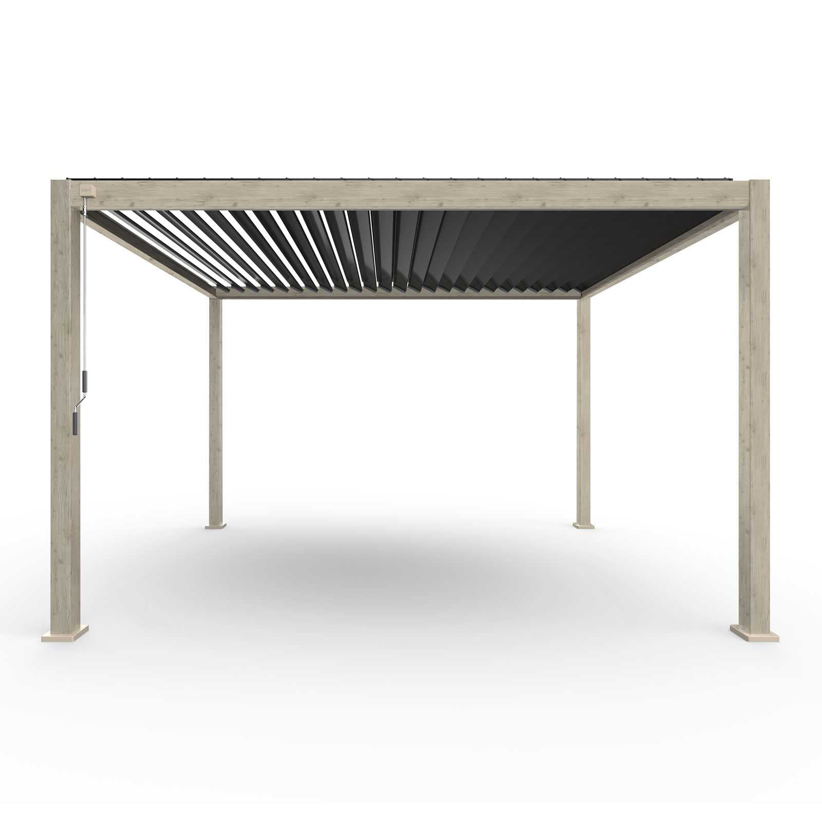 ENJOi Leo Aluminium Rectangular Pergola Wood Effect - 4m x 3.6m