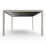ENJOi Leo Aluminium Rectangular Pergola Wood Effect - 4m x 3.6m