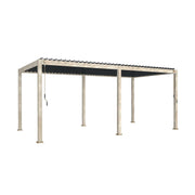 ENJOi Leo Aluminium Rectangular Pergola Wood Effect - 7.2m x 3.6m
