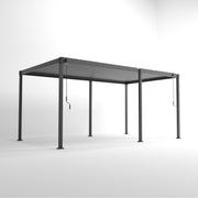 ENJOi Aura Steel Rectangular Pergola Anthracite Grey - 5m x 3m