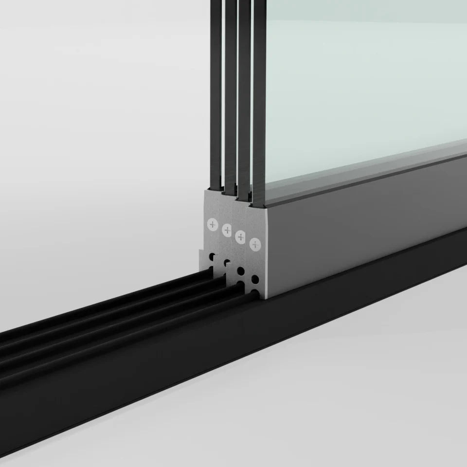 ENJOi Leo Glass Sliding Doors Anthracite Grey/Glass - 3m