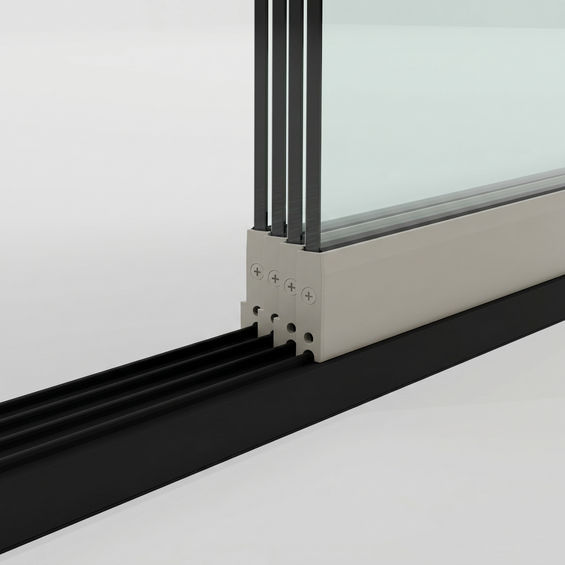 ENJOi Leo Glass Sliding Doors Pebble/Glass - 3m