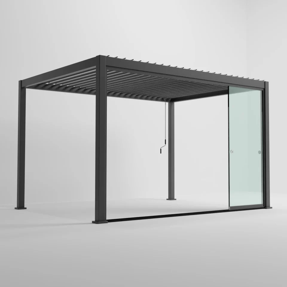 ENJOi Leo Glass Sliding Doors Anthracite Grey/Glass - 4m