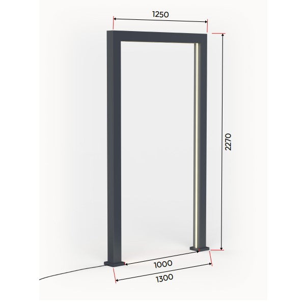ENJOi Leo Pergola Arches Pebble - 125cm