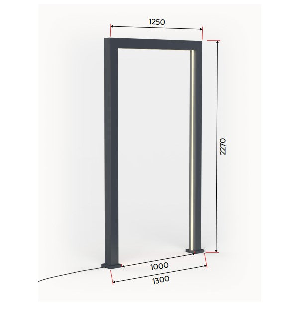 ENJOi Leo Pergola Arches Anthracite Grey - 125cm