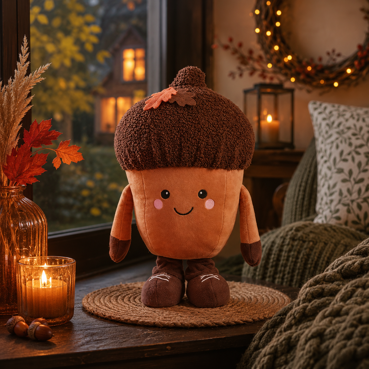 OakPal Standing Autumn Plush Decoration
