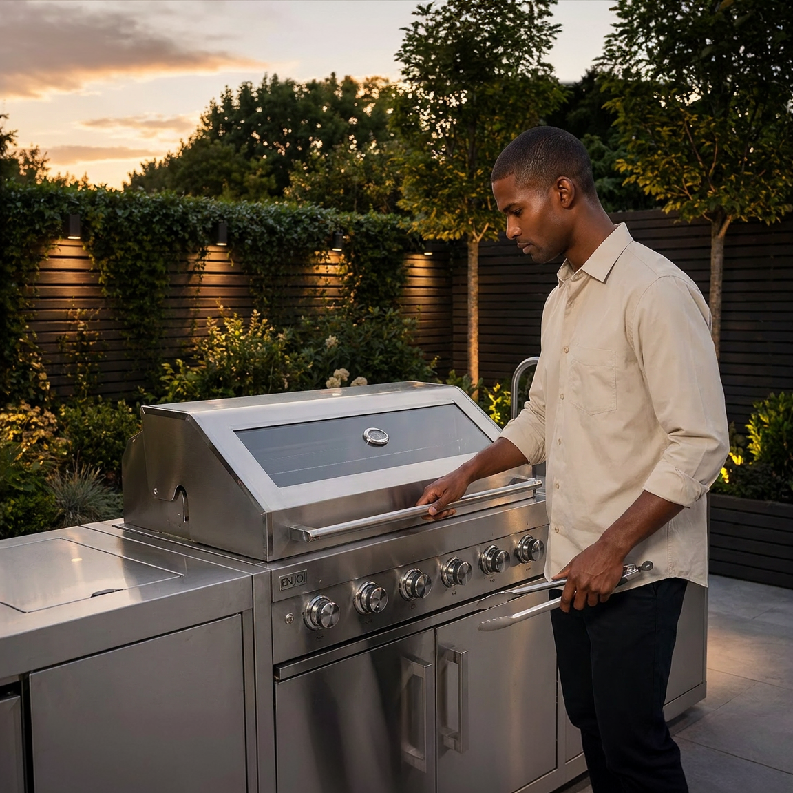 ENJOi Milano Small Outdoor Kitchen with Sintered Stone Worktop