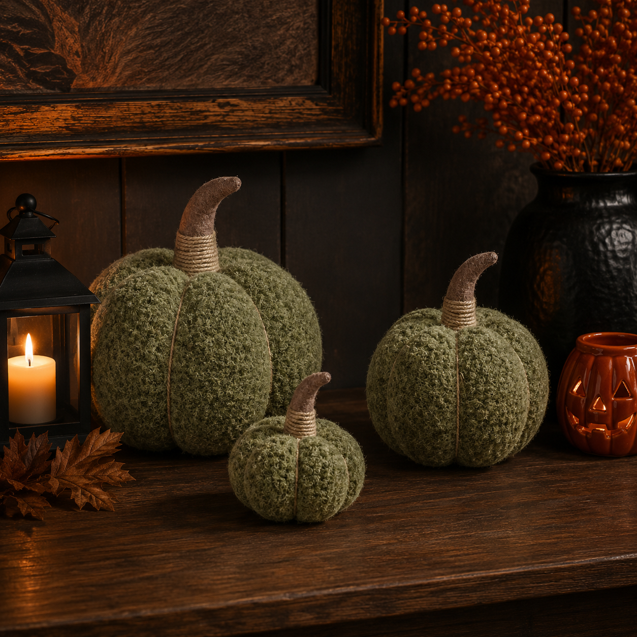 Plushy Pumpkin Sage XL Autumn Decoration