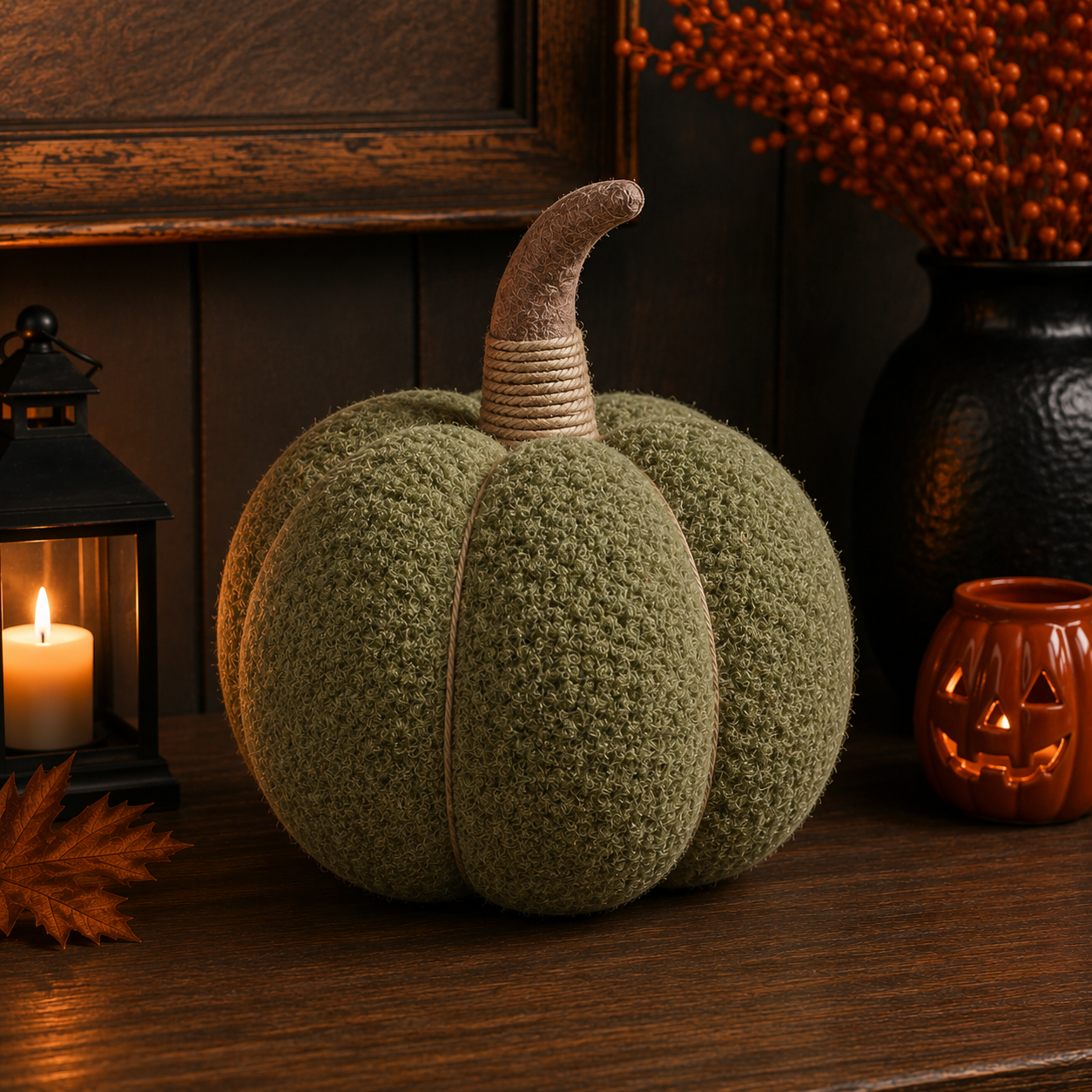 Plushy Pumpkin Sage XL Autumn Decoration