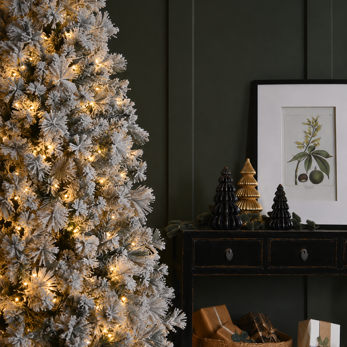 8ft Pre-Lit Memory Wire Fir Christmas Tree
