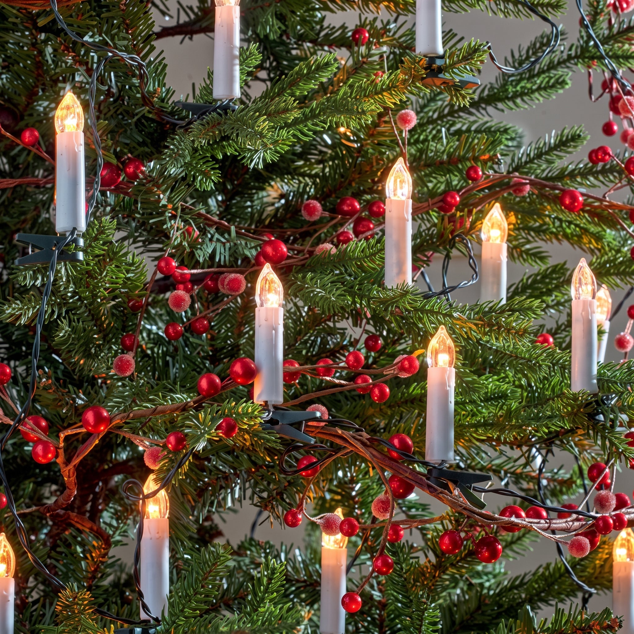 Ivory Flickering LED Tree Candles