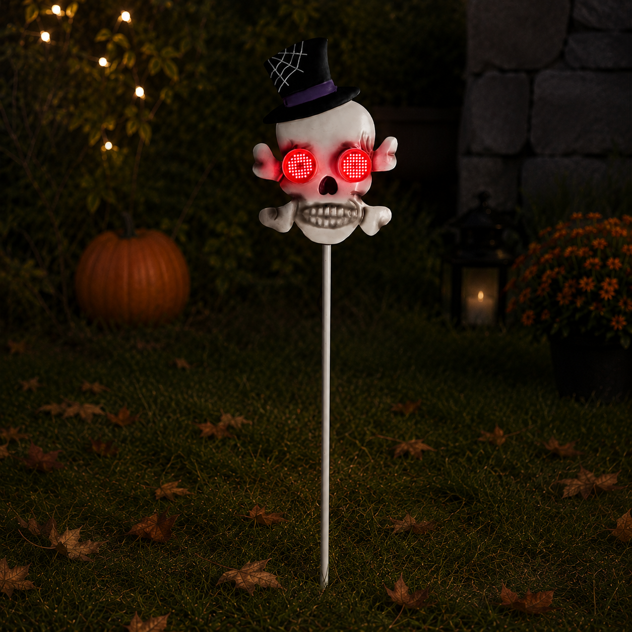 Blinkin' Skull Stake Light