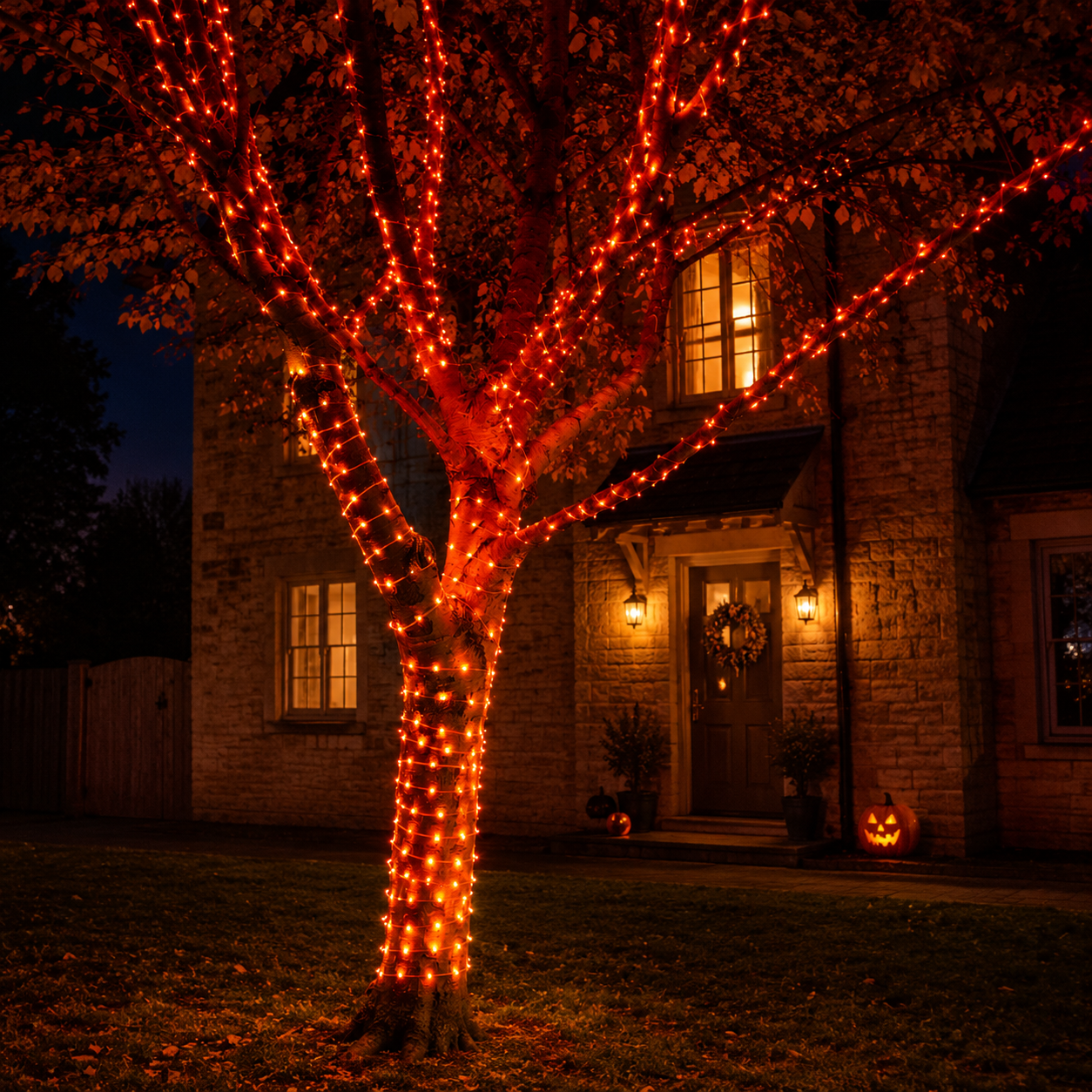 TwoTone String Lights - 200 LEDs - Orange/Purple, LV