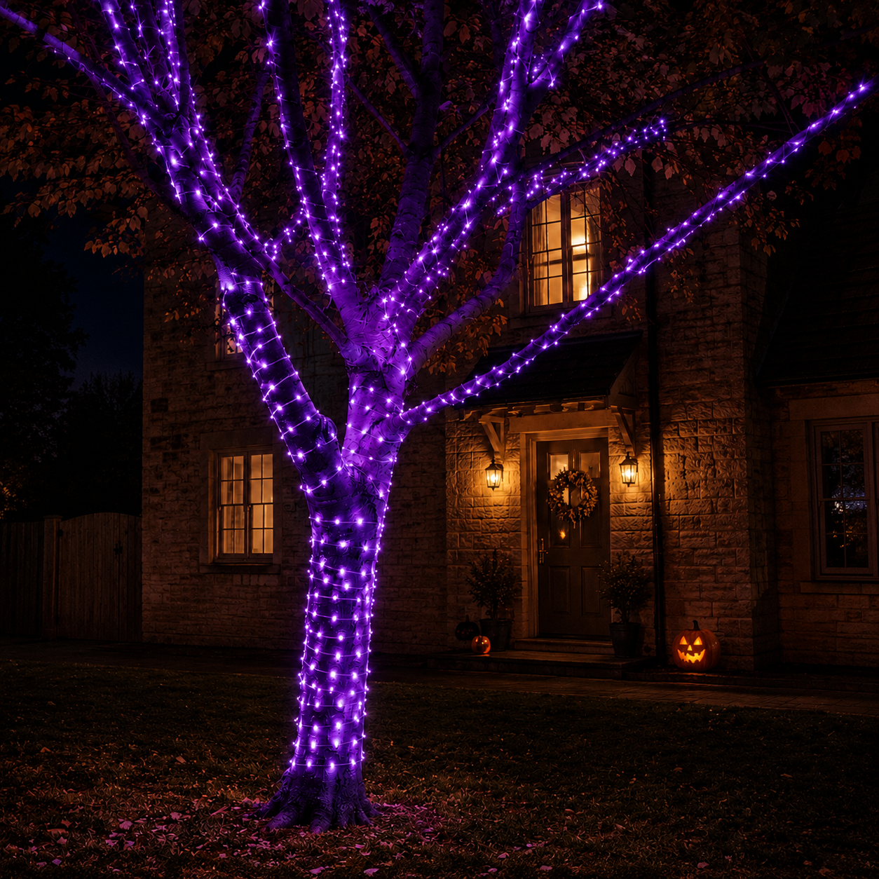 TwoTone String Lights - 200 LEDs - Orange/Purple, LV