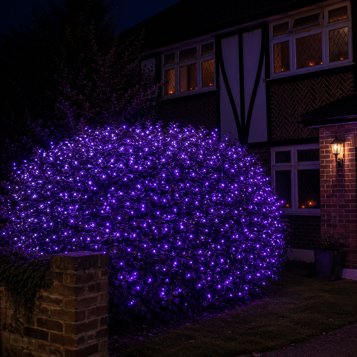 TwoTone 500 LED Orange & Purple Halloween String Lights