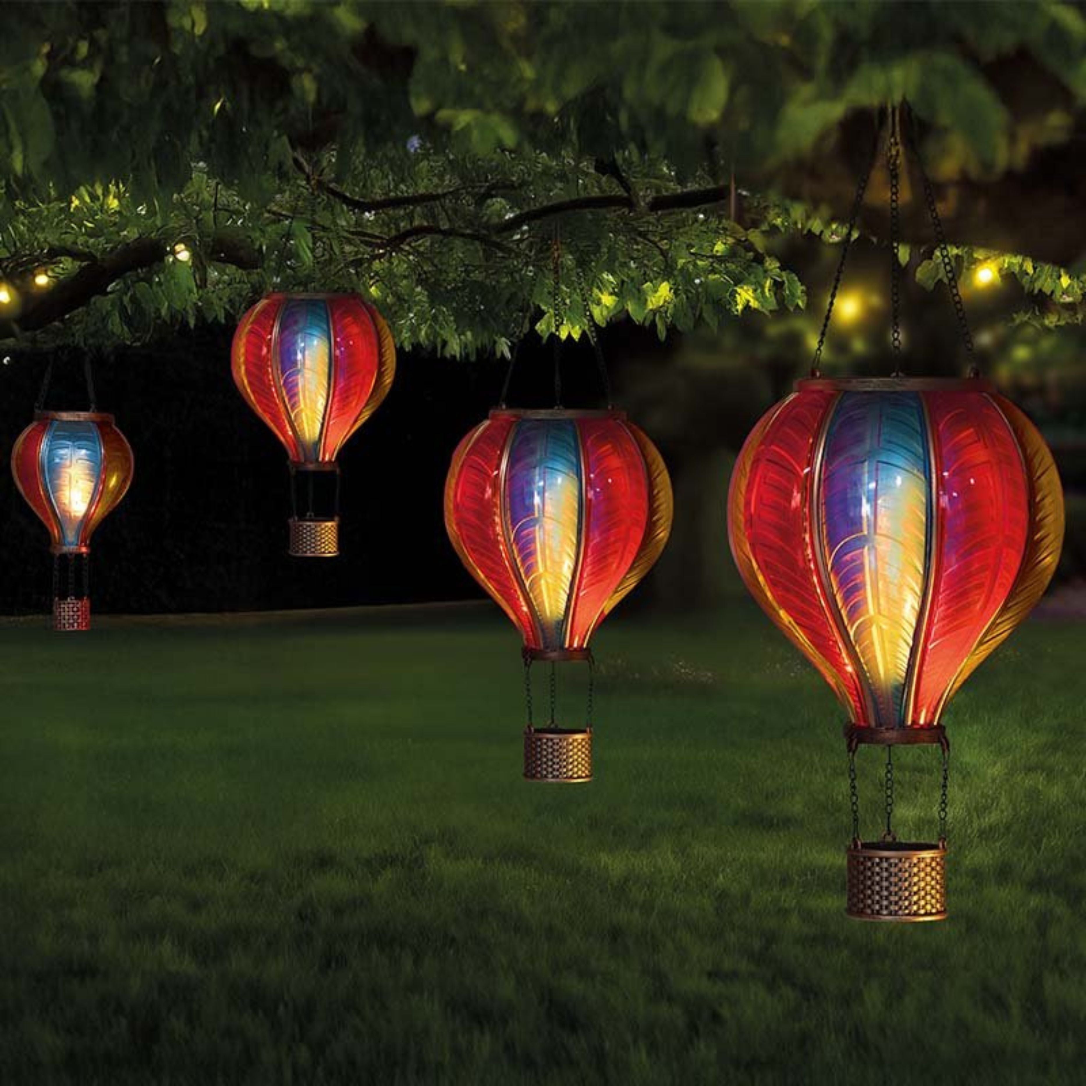 Rainbow Flaming Balloon XXL – Decorative Solar Garden Lantern