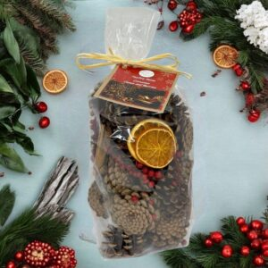 The Milford Collection Christmas Cinnamon Cones & Berries