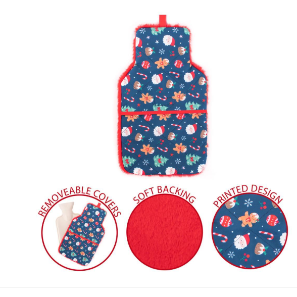 2L Santa & Friends Printed Hot Water Bottle