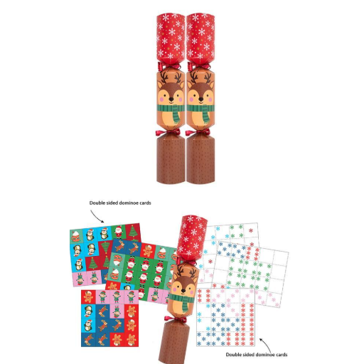 Dasher's Dominoes Game Crackers - 9" - Pack of 6
