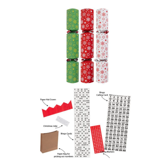 Bingo Game Crackers - 9" - Pack of 6