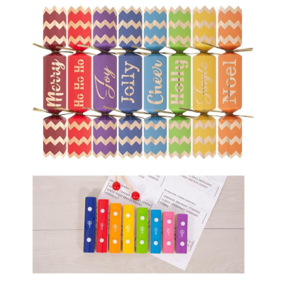 Harvey & Mason Xylophone Christmas Crackers - 12" - Pack of 8