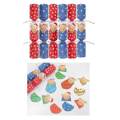 Pigs in Blankets Game Crackers - 9" - Pack of 6