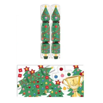 Roll A Xmas Tree Dice Game Crackers - 9" - Pack of 6
