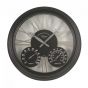 15inch Black Exeter Wall Clock & Thermometer