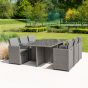 Willow Grey 6 Seat Cube Set with Stools